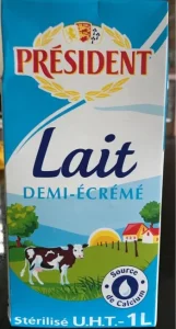 Lait partiellement écrémé