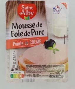 Mousse de foie de porc supérieure ou crème de foie