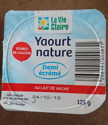 yaourt au lait ecreme