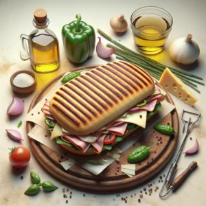 Sandwich Panini dans une assiette