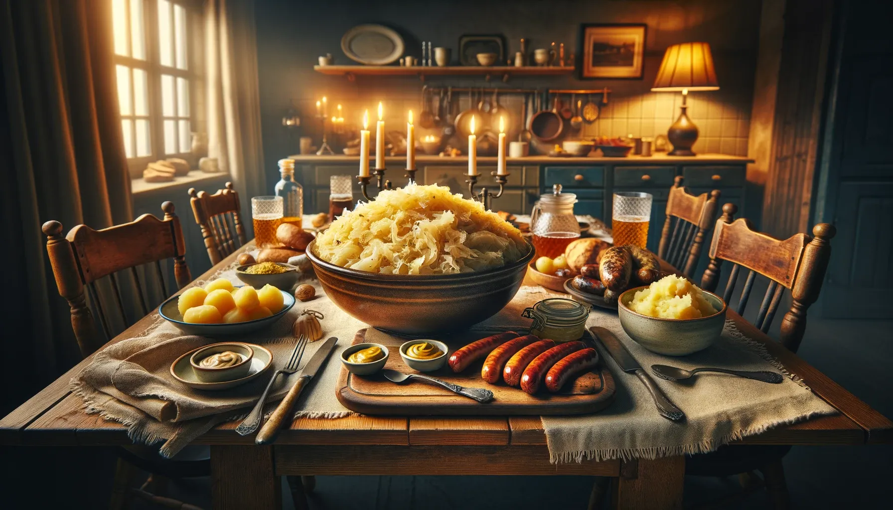 Choucroute le soir à table